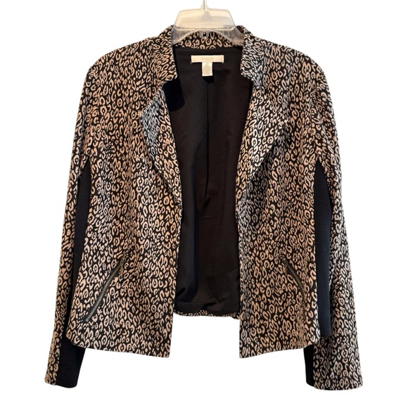 Chico's Jackets & Blazers - Chico's Copper and Black Animal Print Cropped Jacket Blazer Women’s Size 2‎ (12)